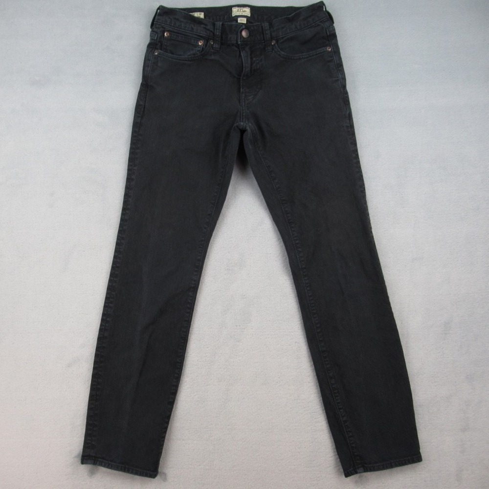 J.Crew 484 Slim Fit Stretch Jeans Mens 28x30 Black Every Stitch Considered